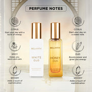 Bella Vita Luxury | White Oud & Honey Oud EDP 20ml Each | Perfume for Men and Women | Honey, Lemon and Patchouli | Long Lasting Fragrance for Man & Woman