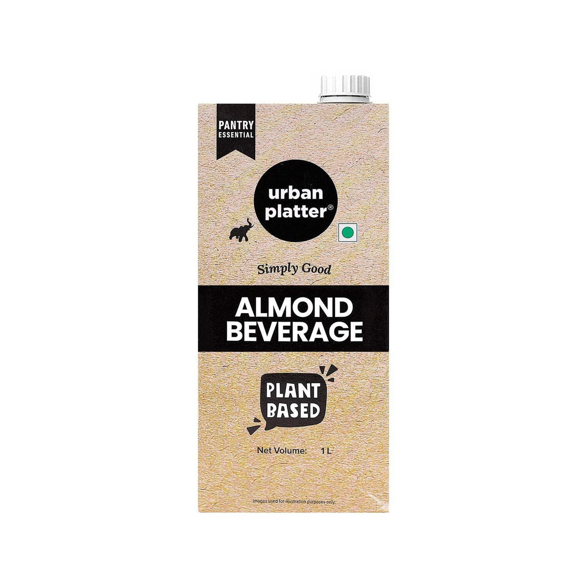 Urban Platter Almond Milk, 1 Litre, Pack of 2 (Unsweetened | Lactose-Free | Plant-Based Milk Alternative | Works Beautifully in Tea and Coffee)