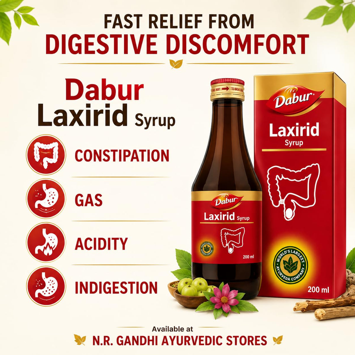 Dabur Laxirid Syrup with Apacham Powder | Ayurvedic Products | 100% Natural