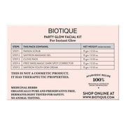 Biotique Party Glow Facial Kit for Instant Glow With Swiss Magic Dark Spot Corrector