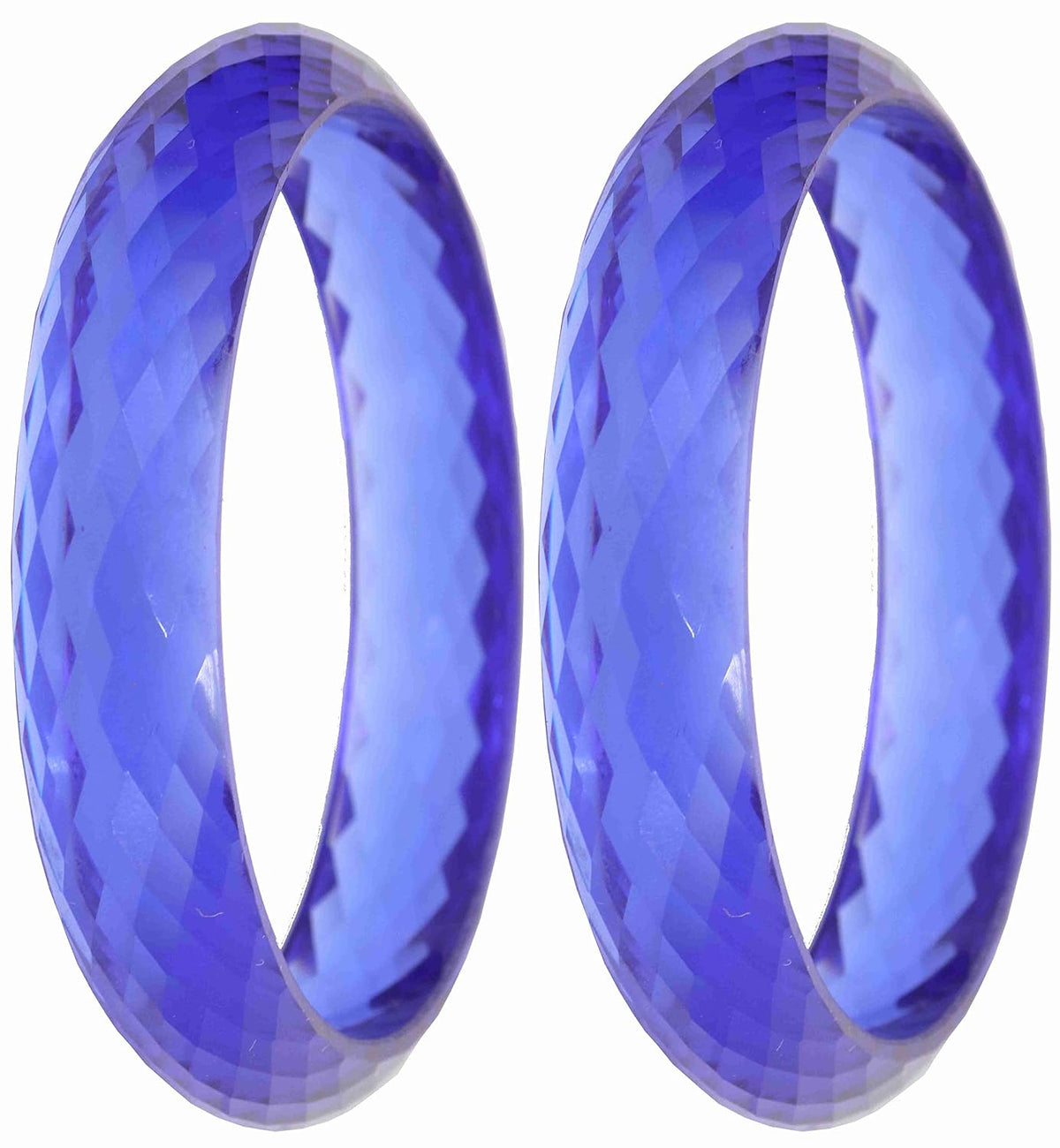 NMII Acrylic (Plastic) Kada With Diamond Cut Pattern Glossy Finished For Women & Girls | Kangan For Girls | Kada Set For Women | Wedding, Party & Gift
