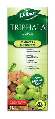 Dabur Triphala Juice - 1L | 100% Ayurvedic Formulation | Improves Gut Health & Promotes Healthy Gut | Supplement for lasting Relief from Constipation & Digestive Discomfort