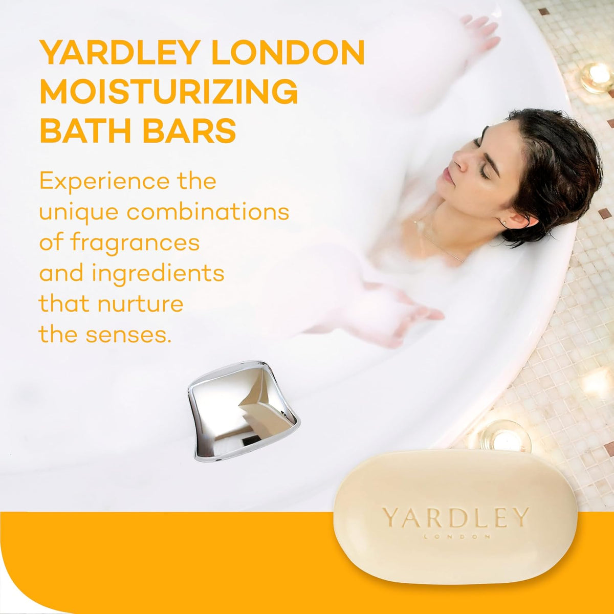 Yardley London Sensitive Skin Shea Buttermilk W/Chamomile & Creamy Buttermilk Bath Bar 4.25oz (1 Bar).