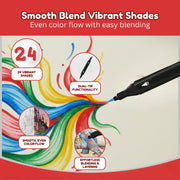 Toy Imagine 24 Dual Tip Art Markers Sketch Pens for Kids Adults Artists