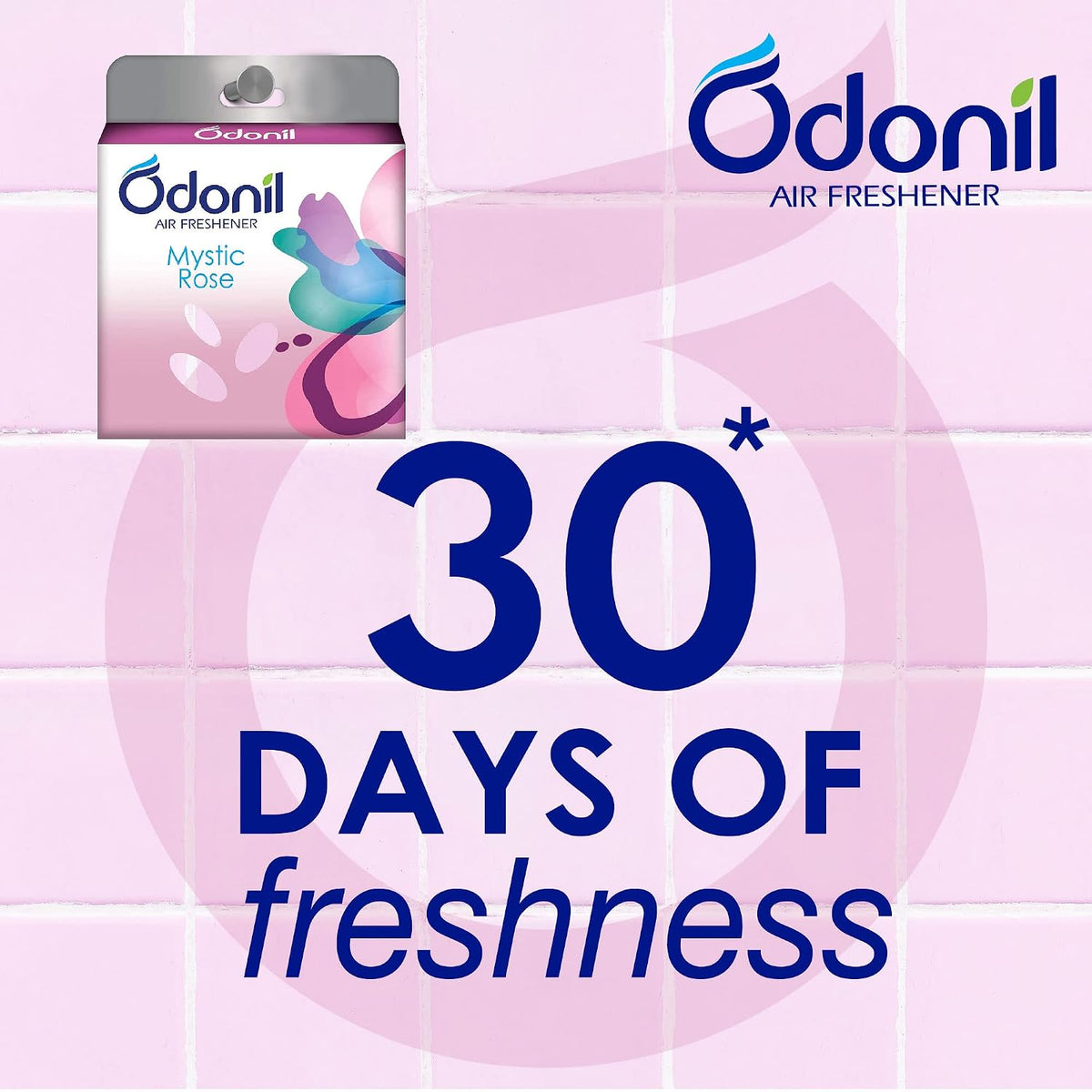 Odonil Bathroom Air Freshener Blocks 192g (48g x 4) | Mixed Fragrances (Jasmine, Lavender, Orchid, Rose)| Long Lasting 30 Day Freshness | Removes Mal Odours