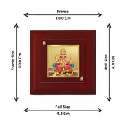 DIVINITI Lord Ganesha 24K Gold Plated MDF Photo Frame|Premium Religious Table Top Frame for Home, Office & Prayer Room|Luxury Spiritual Gift Item for Housewarming, Festive Gifting|10 x 10 CM