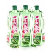 Dabur Gulabari Premium Rose Water with Aloe Vera - 1200 ml (400ml x 3) | Upto 8 HR Skin Hydration | Cleanses, Tones and Moisturises Skin | For All Skin Types