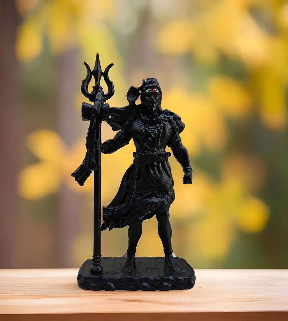 SHINDE EXPORTS Lord Shiva Plastic Idol for Car Dashboard, Pooja Room, Home Decor, Small Size 4.7 Inches, Mahadev Murti Bholenath Statue