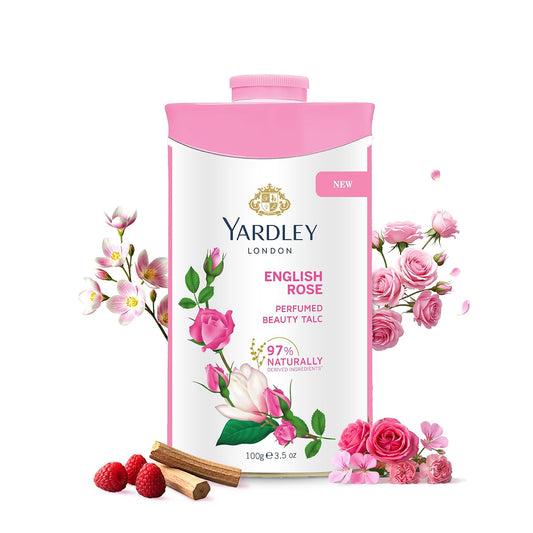 Yardley London English Rose Perfumed Beauty Talc | For Fragrant Glow|100g