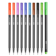 Linc Fineliner Marker Pens, 0.4 mm (Multicolor, Pack of 10)