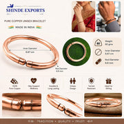 SHINDE EXPORTS Pure Copper Kada/Bracelet for Men and Women.