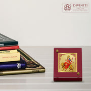 DIVINITI 24K Gold Plated Religious Car Dashboard Frame | Premium God Idol Frame for Car, Home Mandir & Office Table | Spiritual Gift, Decorative Showpiece | Katyayani Mata