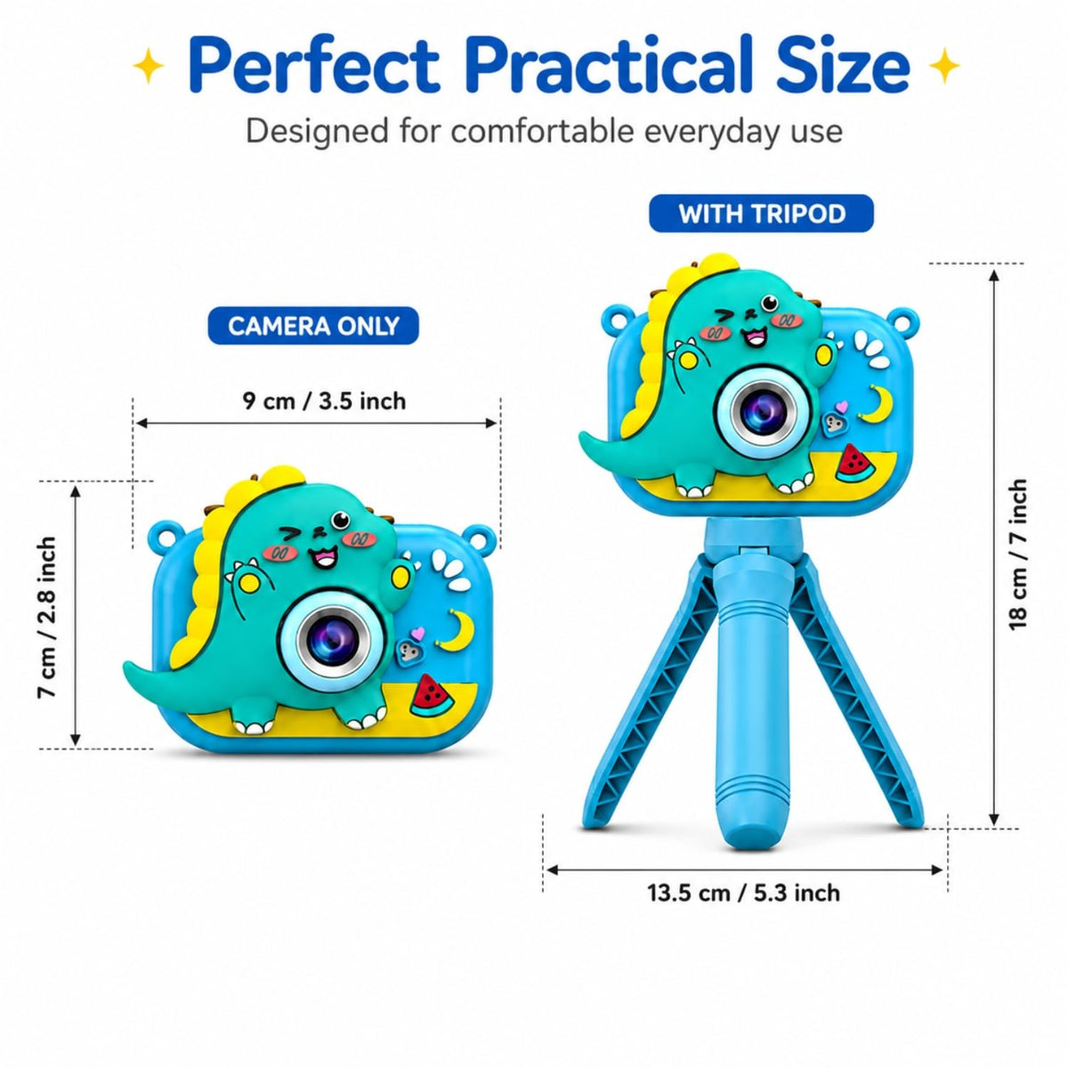 Toy Imagine Dino Design Kids Digital Camera, Color Assorted