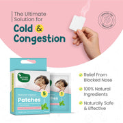 Mother Sparsh Nourishing Baby Hair Oil (100ml) and Natural Vapour Patches with Eucalyptus Oil (Pack of 5) for Nasal Congestion