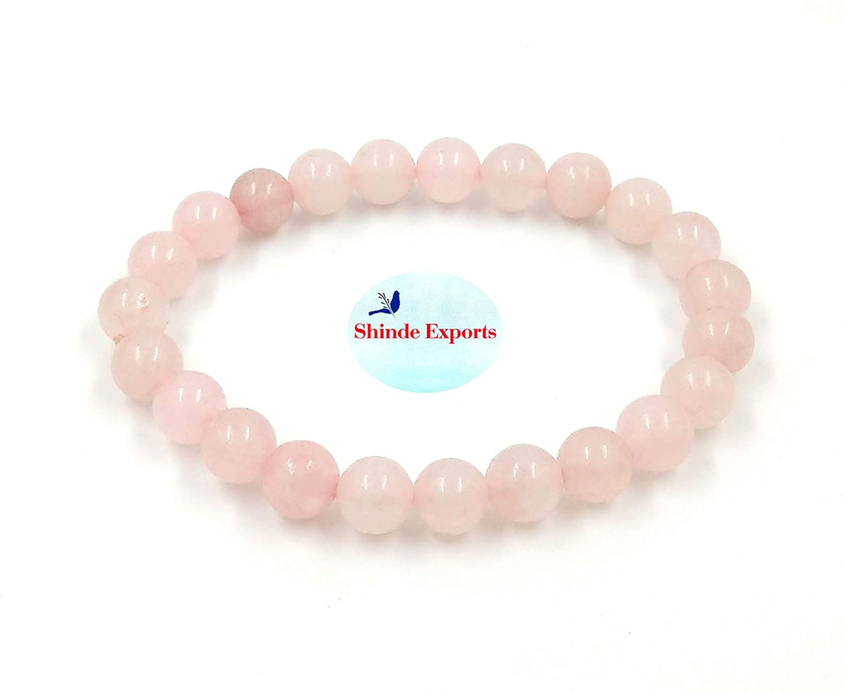 SHINDE EXPORTS Natural Rose Quartz Gemstone Bracelet for men and women