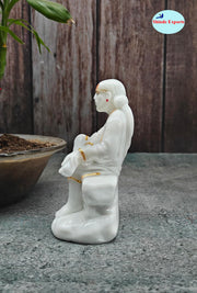 SHINDE EXPORTS shirdi saibaba Marble Idol Statue murti Home Murty for car (4.5 inches)