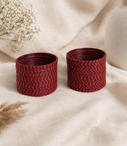 NMII Non-Precious Metal Base Metal with Polka Dots Glossy Finished Bangle Set For Women and Girls