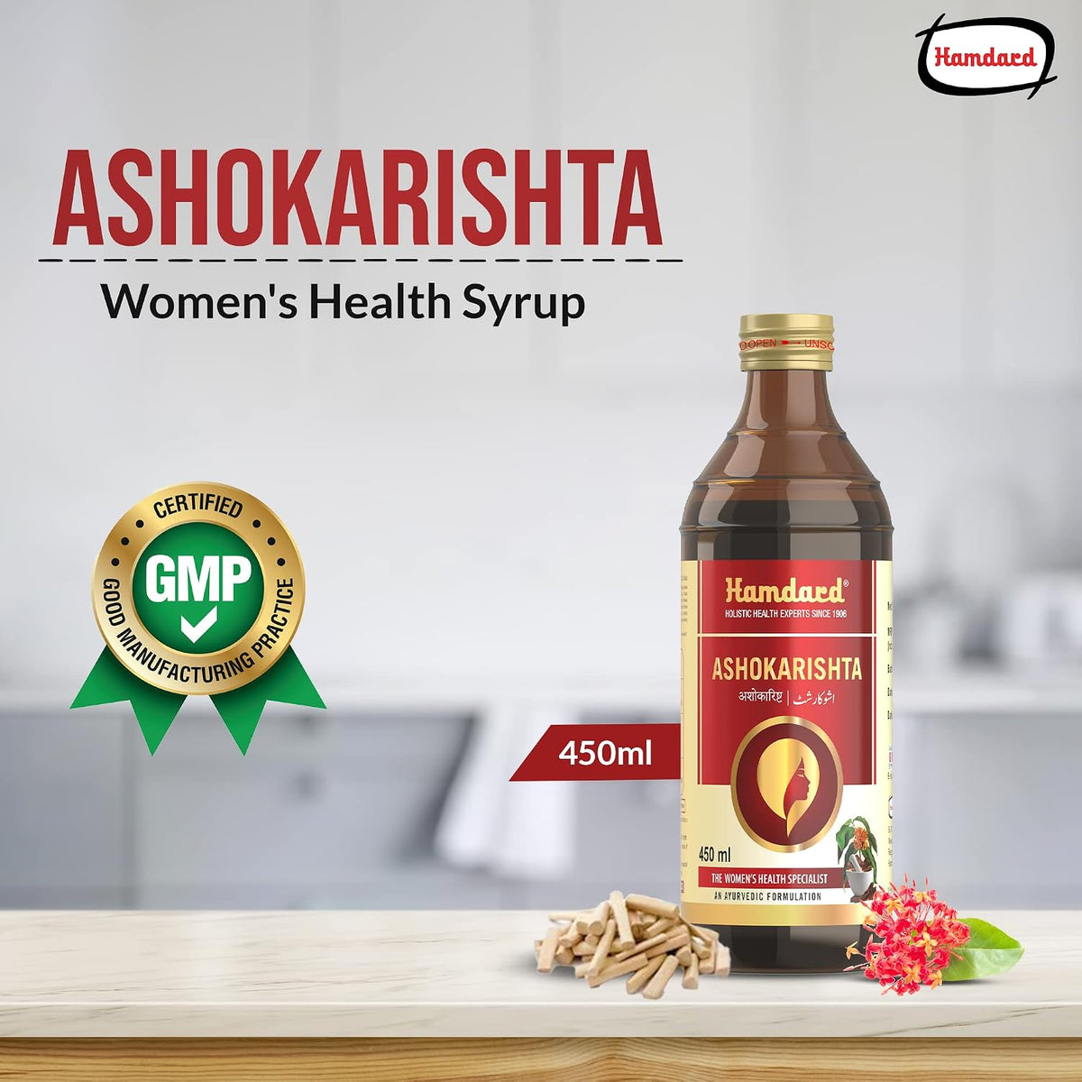 Hamdard ASHOKARISHTA Women Specialist Tonic- 450 ML-Pack of (1)