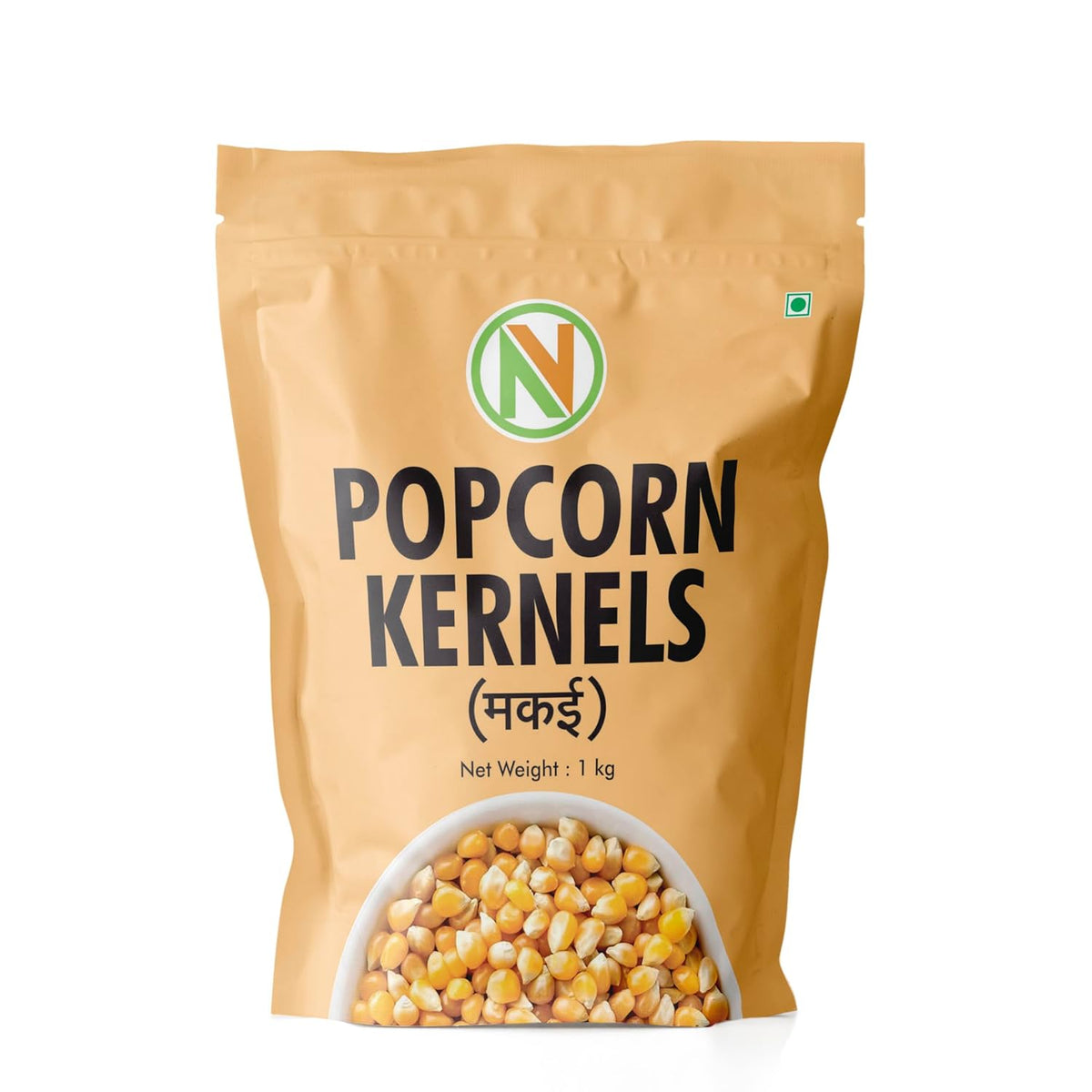 NatureVit Popcorn Kernels 1 Kg | Butterfly Popcorn Seeds for Home Use | Enjoy Theatre-Style Popcorn at Home | Natural, Non-GMO, Big Puff Corn