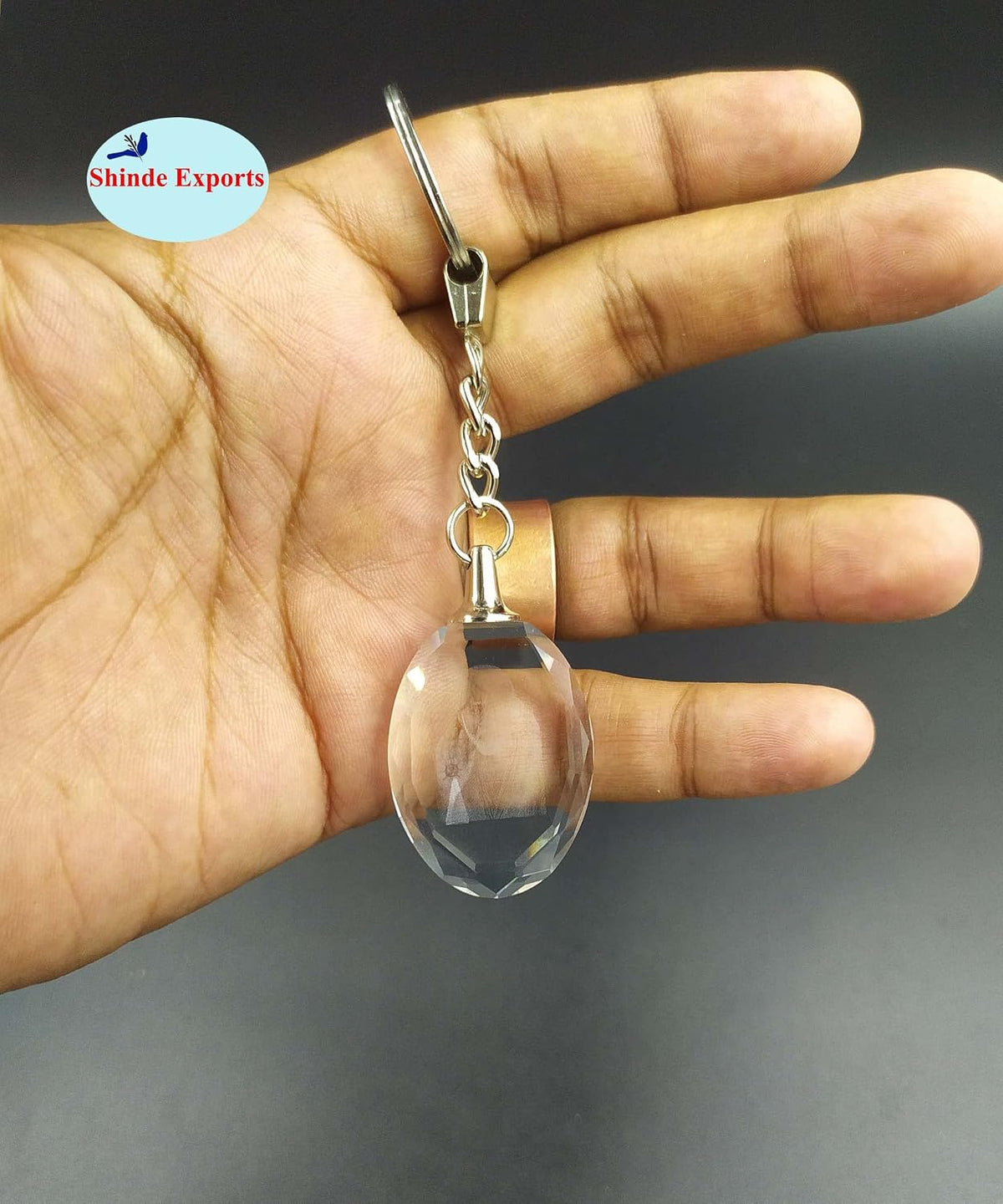 SHINDE EXPORTS Shirdi Saibaba Crystal Key Chain for car Bike and Home