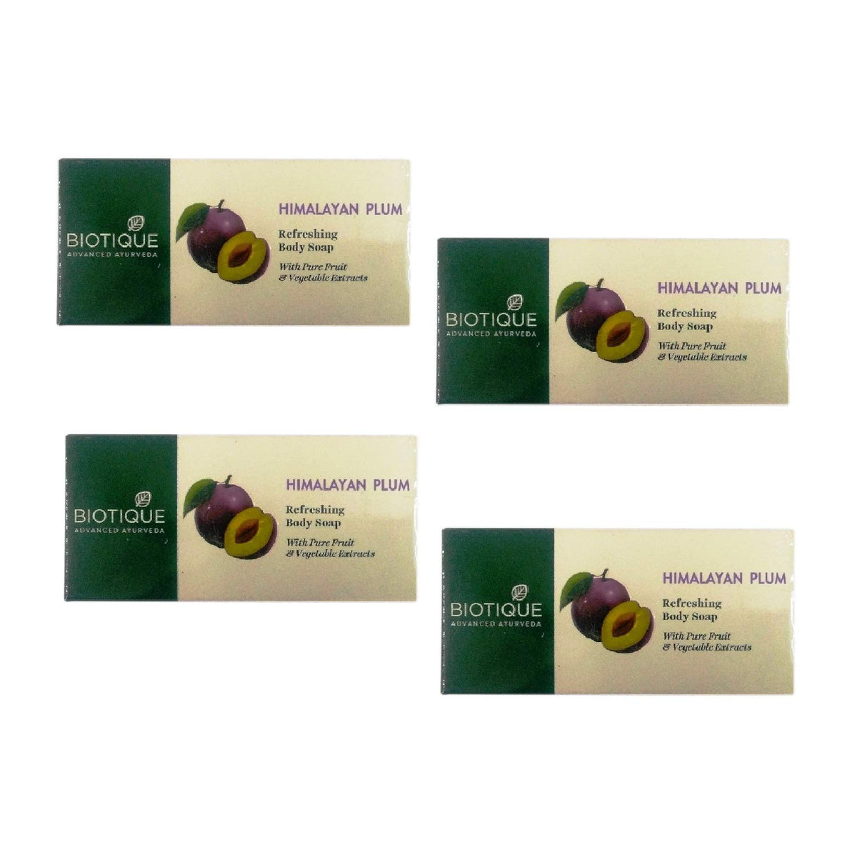 Biotique 4 Himalayan Plum Refreshing Body Soap, 150g