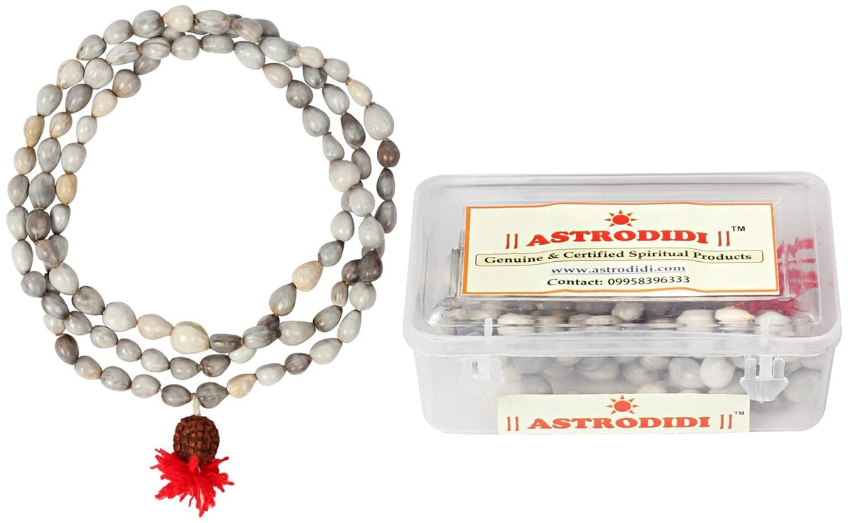 ASTRODIDI unisex-adult Wood Vaijayanthi Mala (Grey)