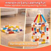 Toy Imagine Flexible Magnetic Telescopic Sticks Building Blocks for Kids 26 PCS | Magnetic Sticks & Suction Tubes DIY Educational STEM Toy | Building Construction Brain Game Gift for Kids 3+ Years