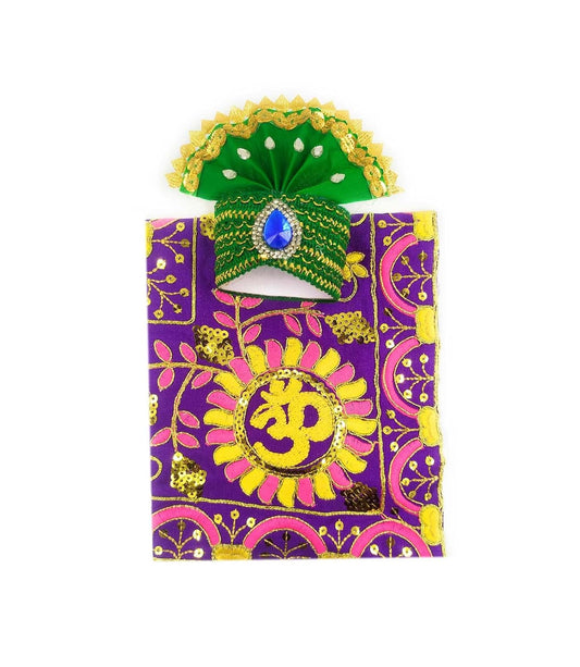 SHINDE EXPORTS shirdi saibaba idol dress cloth vastra shawl (for 13.5 inches idol, purple)