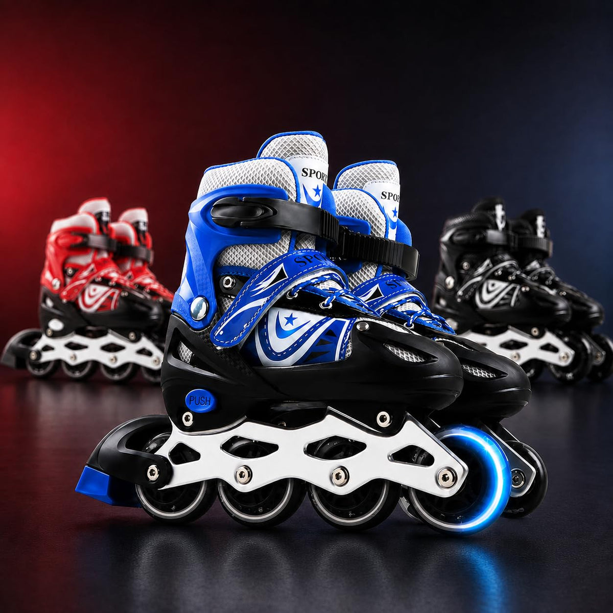 Toy Imagine Inline Skates, Adjustable, Boys Kids & Girls, Blue