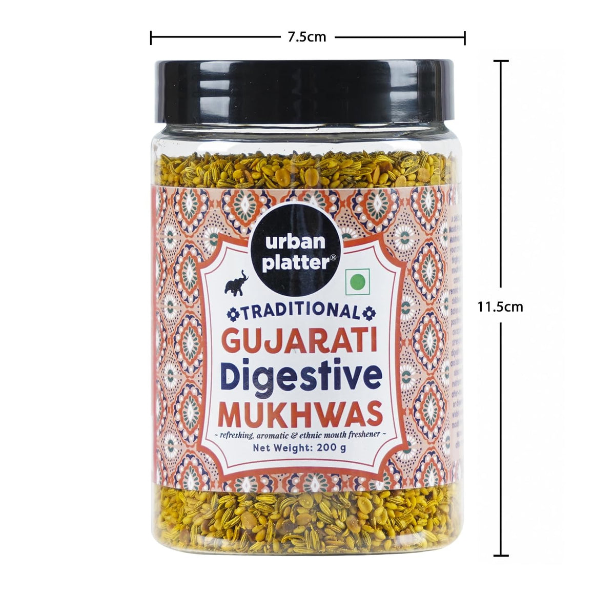 urban platter Traditional Gujarati Digestive Mukhwas, 200 Grams(Mouth Freshener Digestive After-Meal Snack Rich In Fibre)