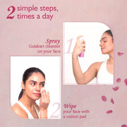 Dabur Gulabari Rose Glow Face Cleanser - 100mlx2 | Gentle Cleanser for All Skin Types | Cleaner, Balanced & Hydrated Skin