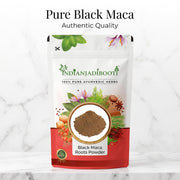 IndianJadiBooti Pure Black Maca Powder (Lepidium Meyenii) | Peruvian Ginseng for Inner Vitality, Stamina & Adaptogenic Support | (100 Grams)