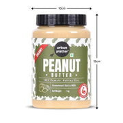 Urban Platter Creamy Peanut Butter, 1Kg (Classic Smooth | Single Ingredient | Keto-Friendly)