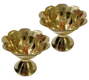 DSH Brass Diya for Pooja, Mandir, Diwali Festival Oil lamp Diya for Daily Pooja/Diwali Home Decoration and Gifting. (Big)