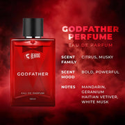 Beardo Godfather Eau De Parfum | Aromatic, Spicy Perfume For Men Long Lasting | Date Night Fragrance, Body Spray For Men, 100Mlx2 | Gift for men | Gift For Friends