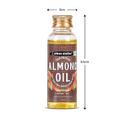 Urban Platter Cold Pressed Almond Oil, 50ml (Light Nutty Finishing Oil for Salads, Drizzling, Gourmet Baking & Natural Hair/Skin Nourishment)