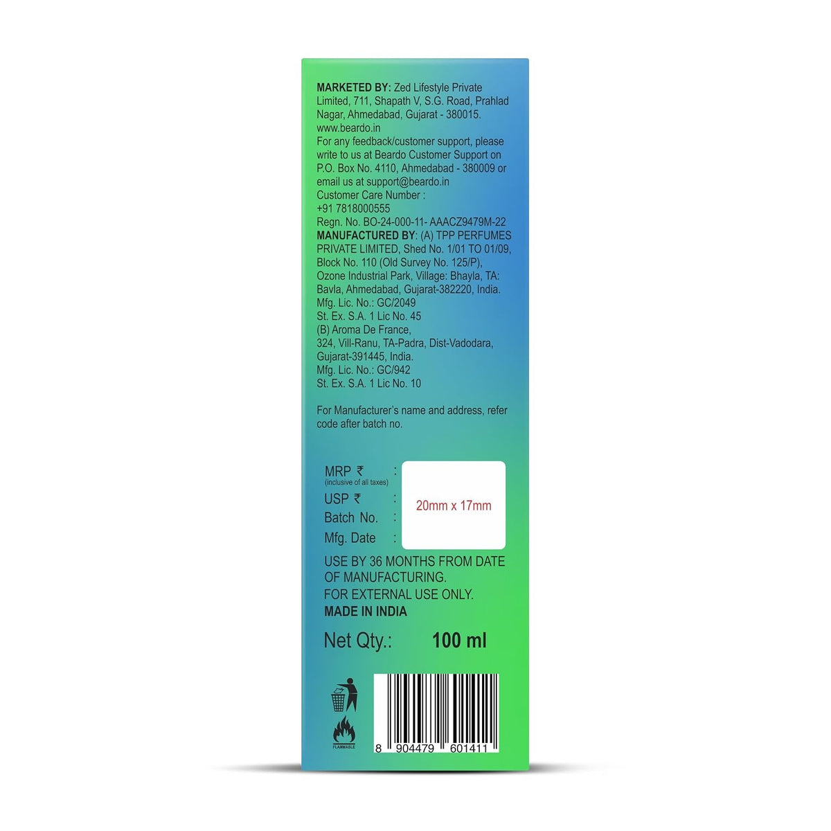 BEARDO ACID X SUNBURN Perfume for Men 100ml | Extrait De Parfum | Citrusy & Aromatic | Long Lasting Fragrance | Premium Gift For Man | Perfume For Man