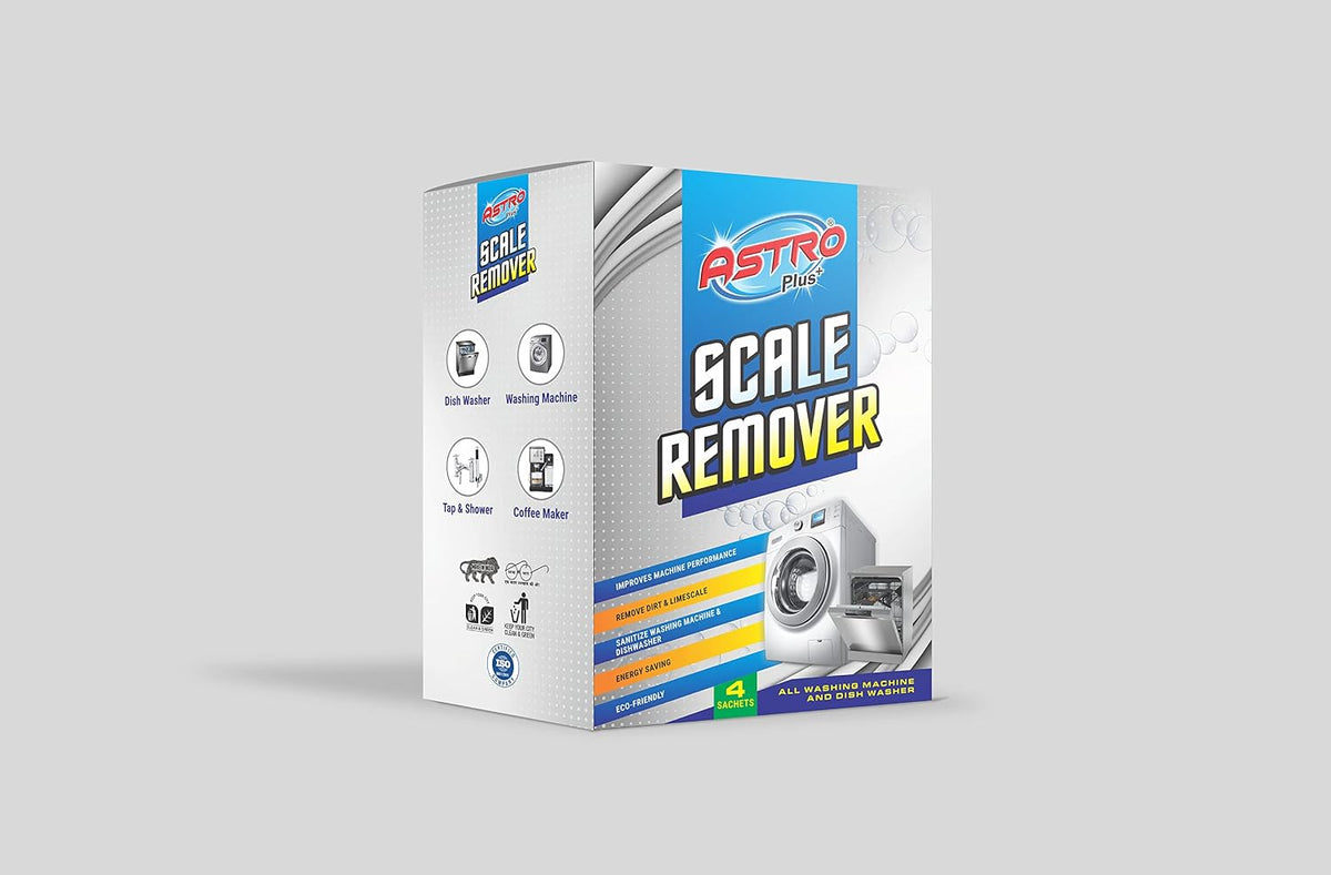 Astro Plus Scale Remover, Remover New Washing Machine Tub Cleaning Powder, Suitable For All Branded Top & Front Load Descaling (200 Grams) Mini Pack