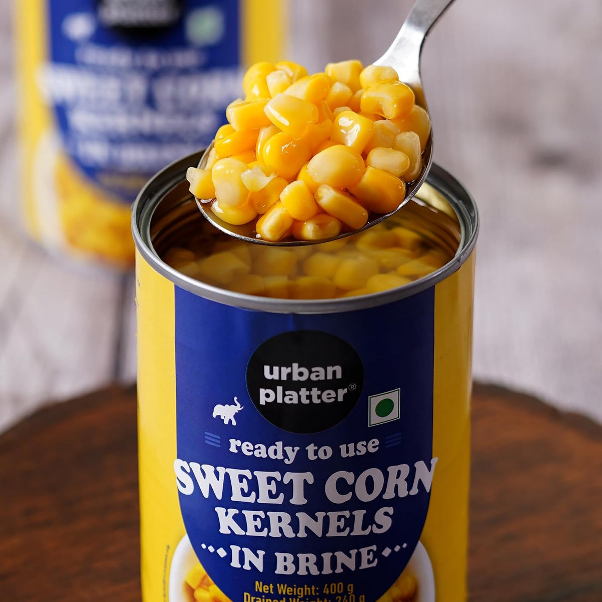 Urban Platter Ready to Use Sweet Corn Kernels in Brine, 400g (Drained Weight 240g)