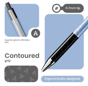 Linc Signetta Fine 0.7mm Ball Pen | Blue | Pack of 10