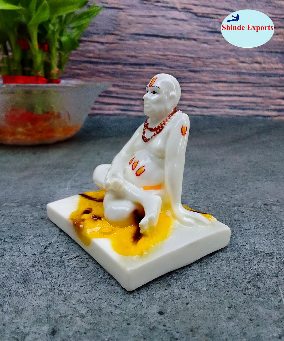 SHINDE EXPORTS Shree Swami Samarth murti Idol Statue for car Dashboard (6.5cm)