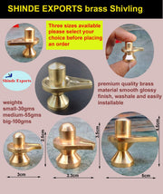 SHINDE EXPORTS Original pital Brass Metal shivling for Home puja Abhishek (4.5cm)