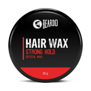 Beardo Stronghold Hair Wax For Men, 50 gm | Crystal Hair Wax with Aloe Vera & Castor Oil | Hair Styling Wax for Glossy Finish & Shine | Strong Hold