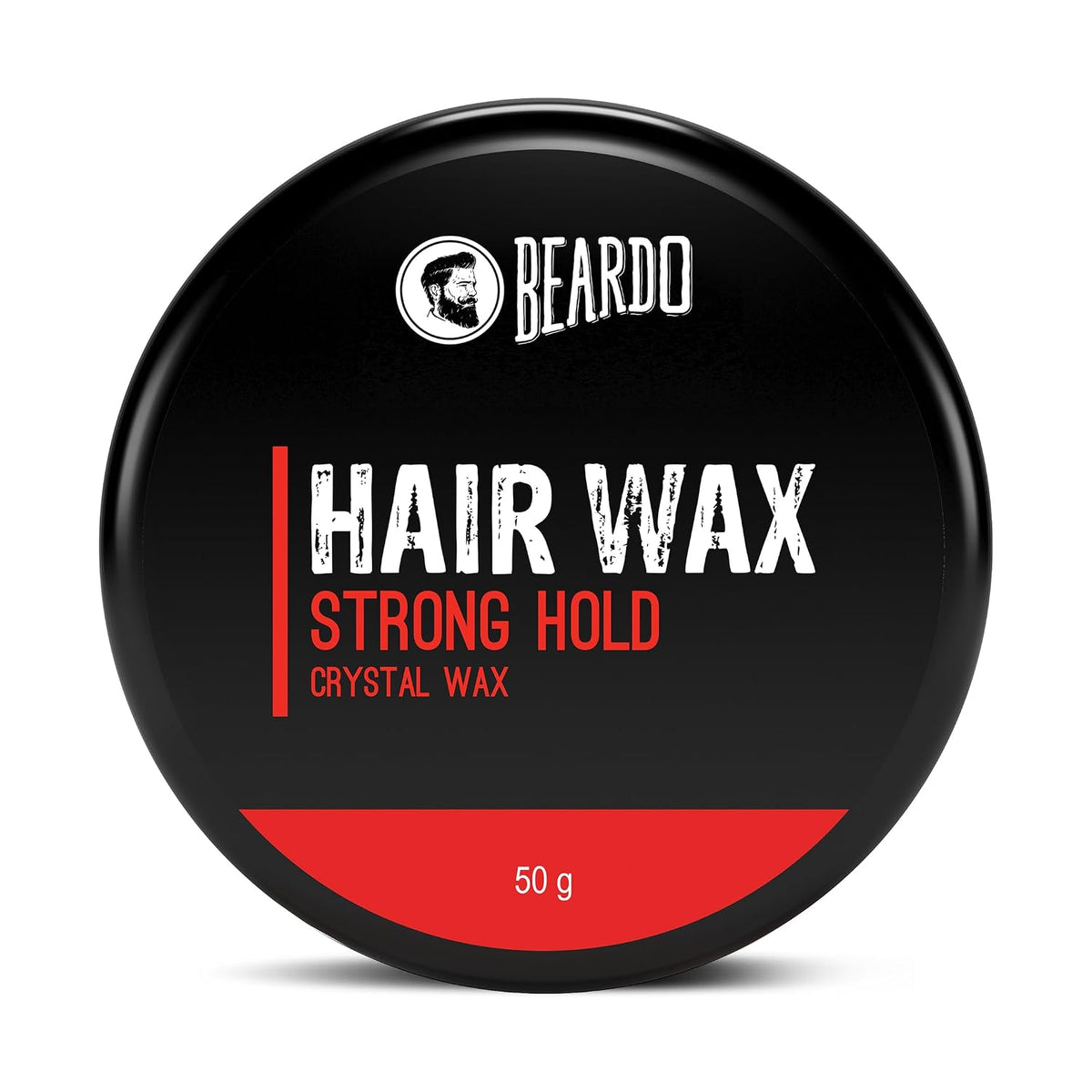 Beardo Stronghold Hair Wax For Men, 50 gm | Crystal Hair Wax with Aloe Vera & Castor Oil | Hair Styling Wax for Glossy Finish & Shine | Strong Hold
