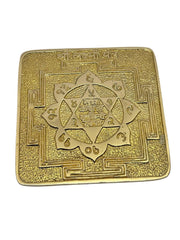 RUDRADIVINE Ashtdhatu Mahalaxmi Yantra | Original Brass Golden Religious Spiritual Yantra