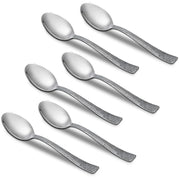 Parage 6 Piece Stainless Steel Table Spoons Set with Zig Zag Design, Dinner Spoon for Home and Kitchen, 18.5 cm, Tableware, Set of 6, Silver