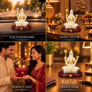 DIVINITI Premium Dual Tone Lord Shiva Idol with Silver-Tone Finish & Gold Accents | Mahadev Shiv Ji Showpiece with Decorative Base & Premium Gift Box | Home, Mandir, Office & Gifting | 8 x 7 cm