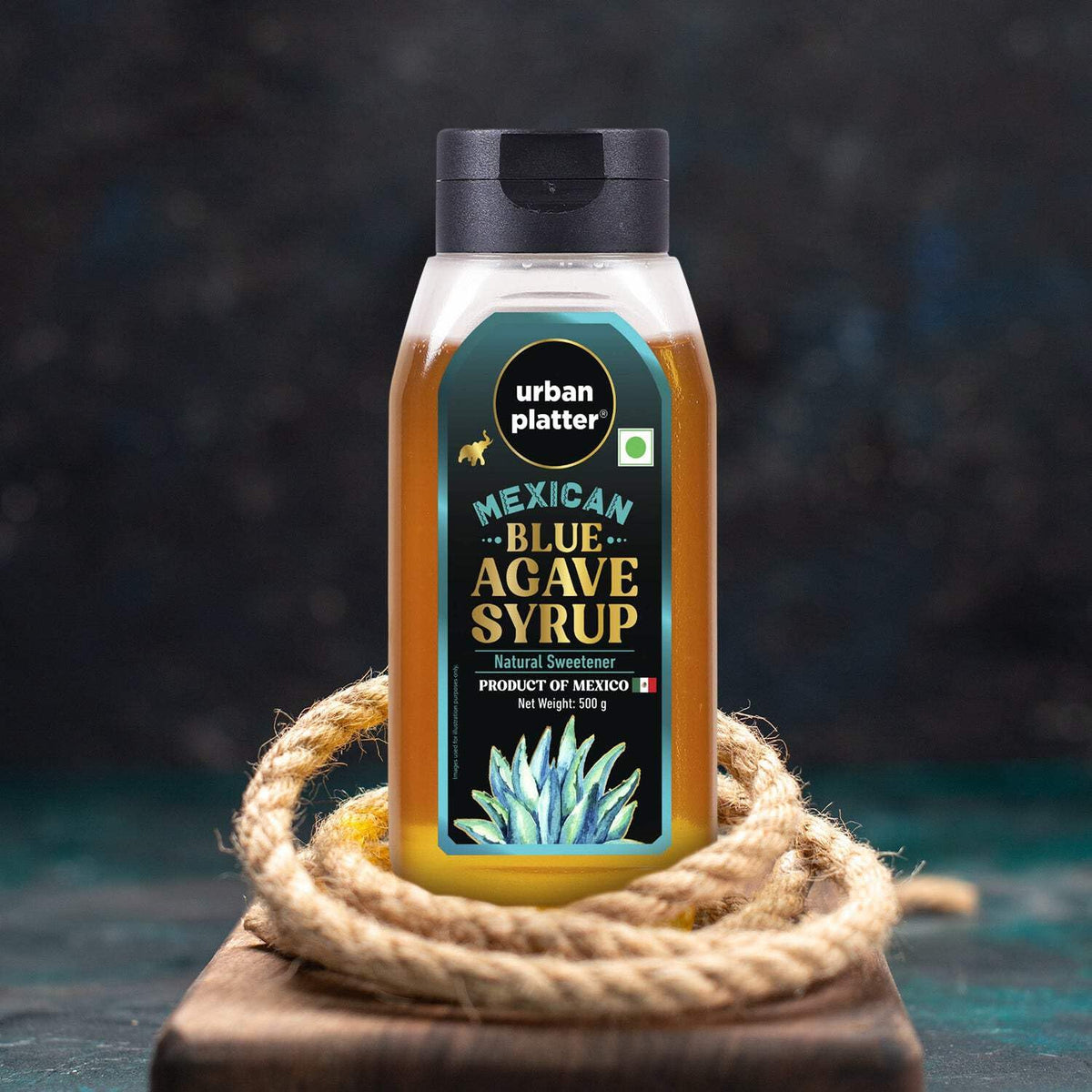 Urban Platter Mexican Blue Agave Syrup,500g (Plant-Based Sweetener, Refined Sugar Alternative, Easy to Mix in Hot & Cold Recipes)