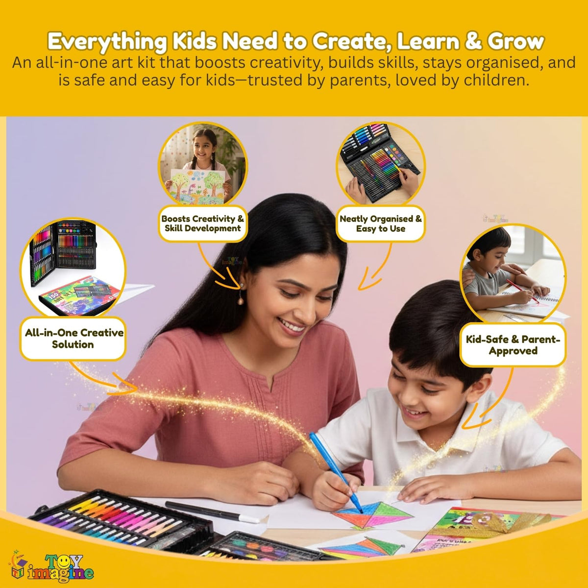 Toy Imagine 150 Pieces Colour Set Kit for Kids 6–12