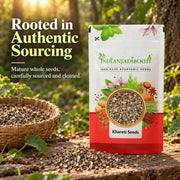 IndianJadiBooti Khareti Seeds (900g Pack Of 2) | Atibala/Kanghi Beej | Raw & Dried Abutilon Indicum | Ayurvedic Herb for Strength & Vitality Support | Natural Country Mallow Seeds | Clean & Mature